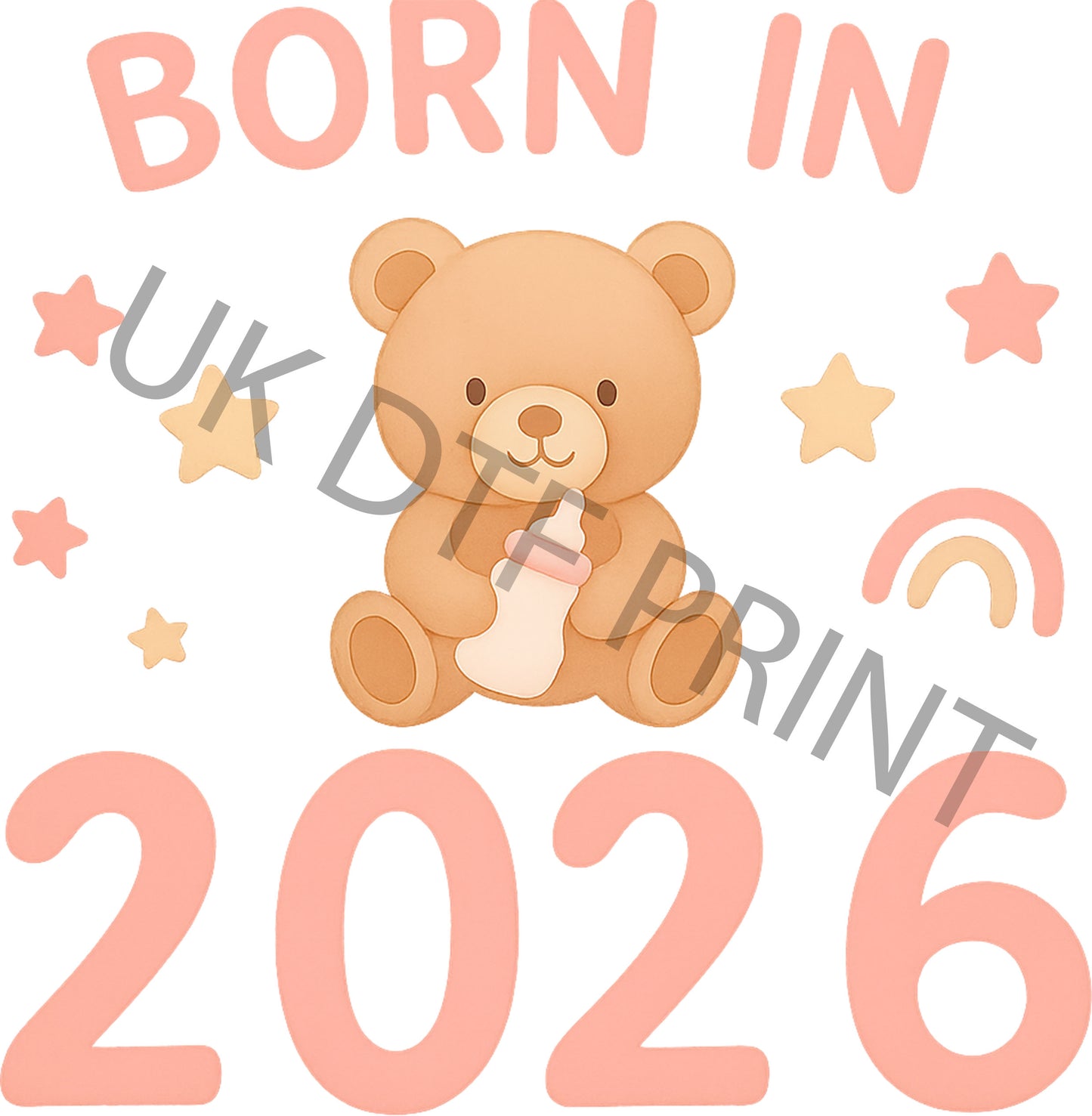 Born In 2026 Pink Teddy Digital Download