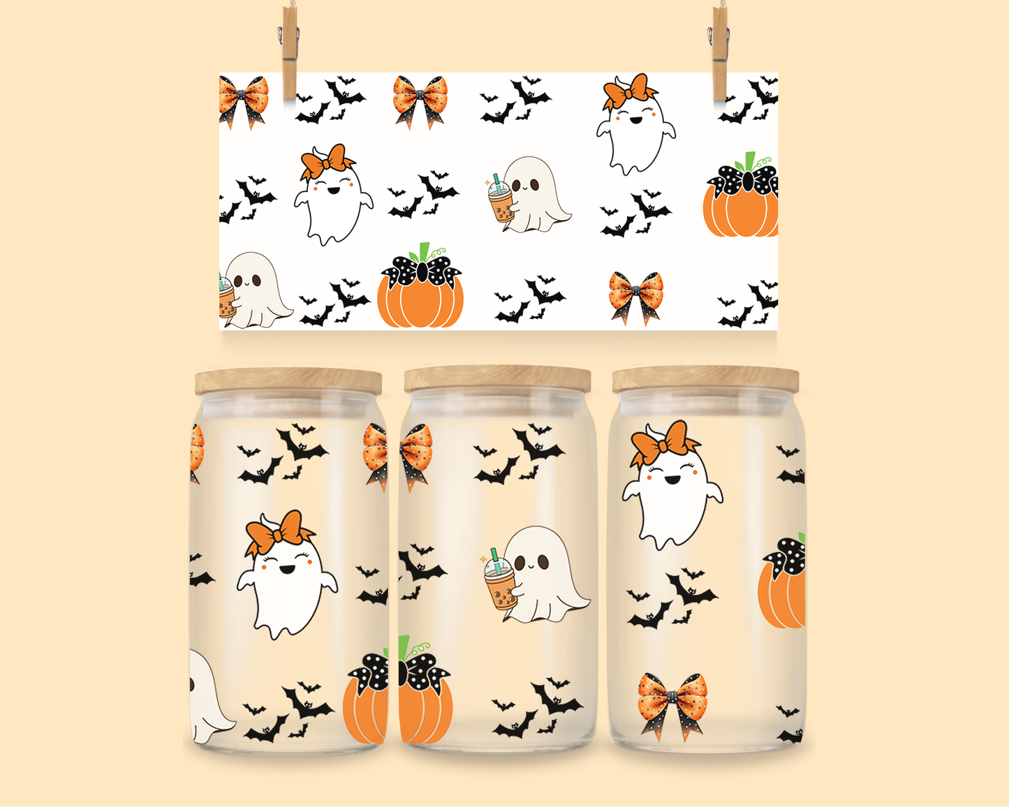 16oz UVDTF Cute Ghost