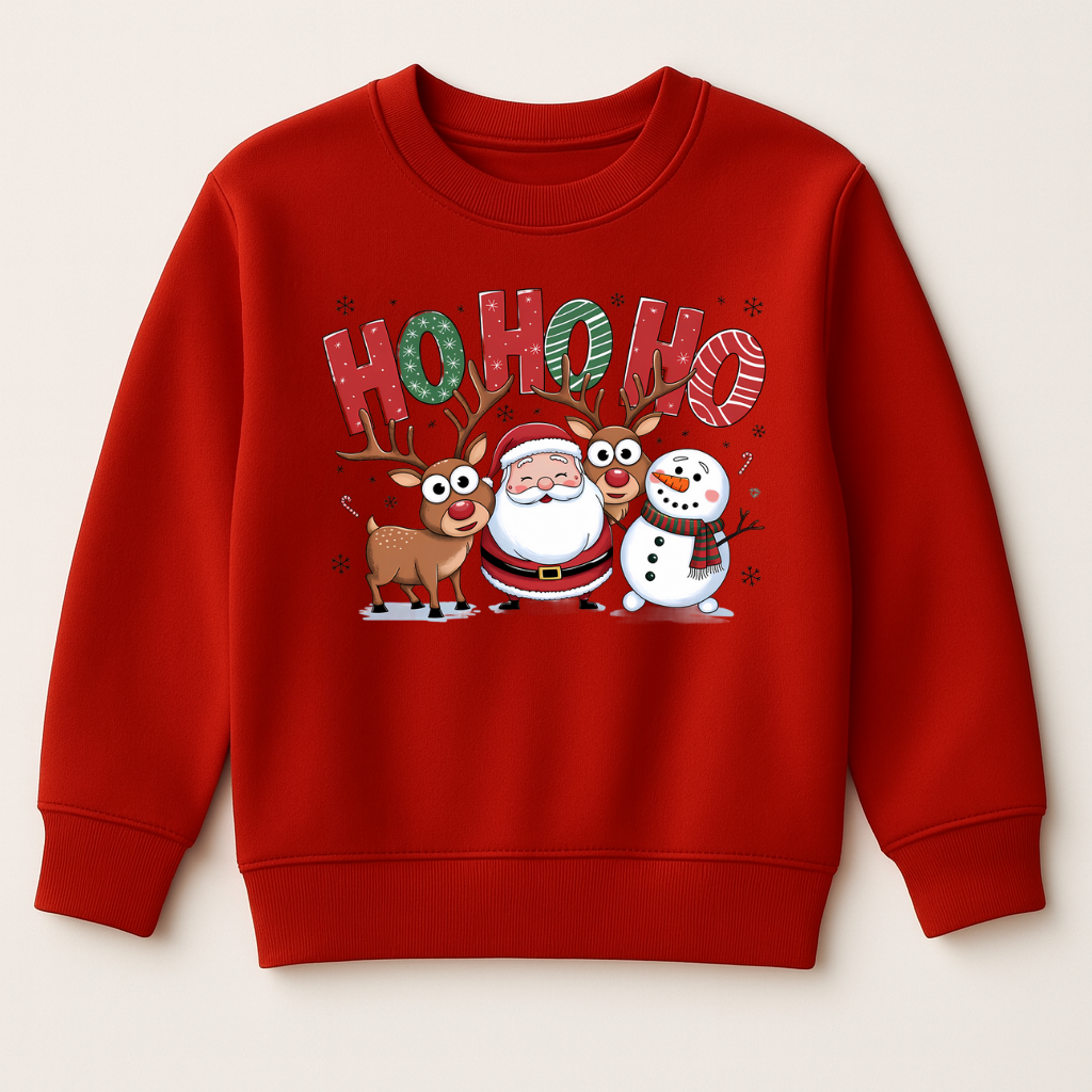 DTF Christmas Ho Ho Ho Santa & Reindeers