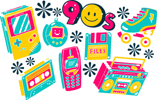 24oz UVDTF Wrap 90's Vibe