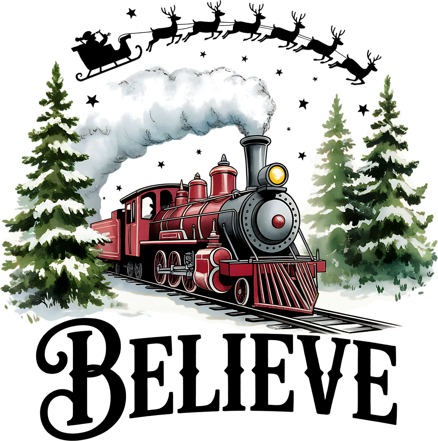 DTF Believe North Pole Train