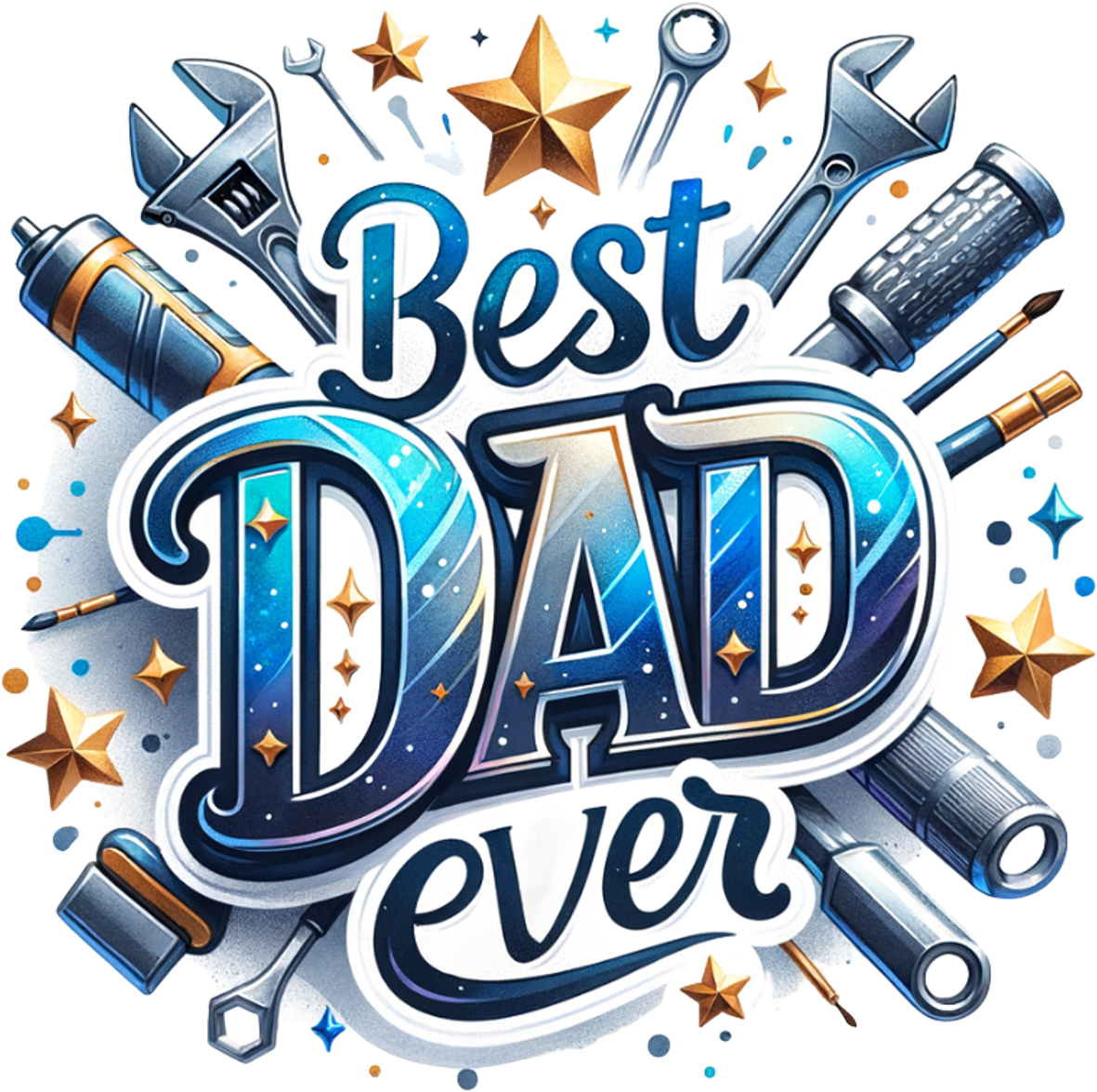 Single UVDTF Best Dad Ever