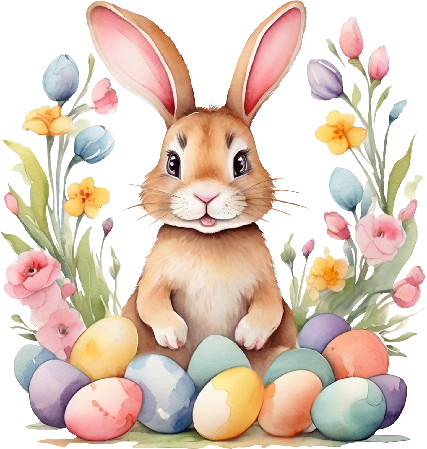 Easter Bunny Floral DTF