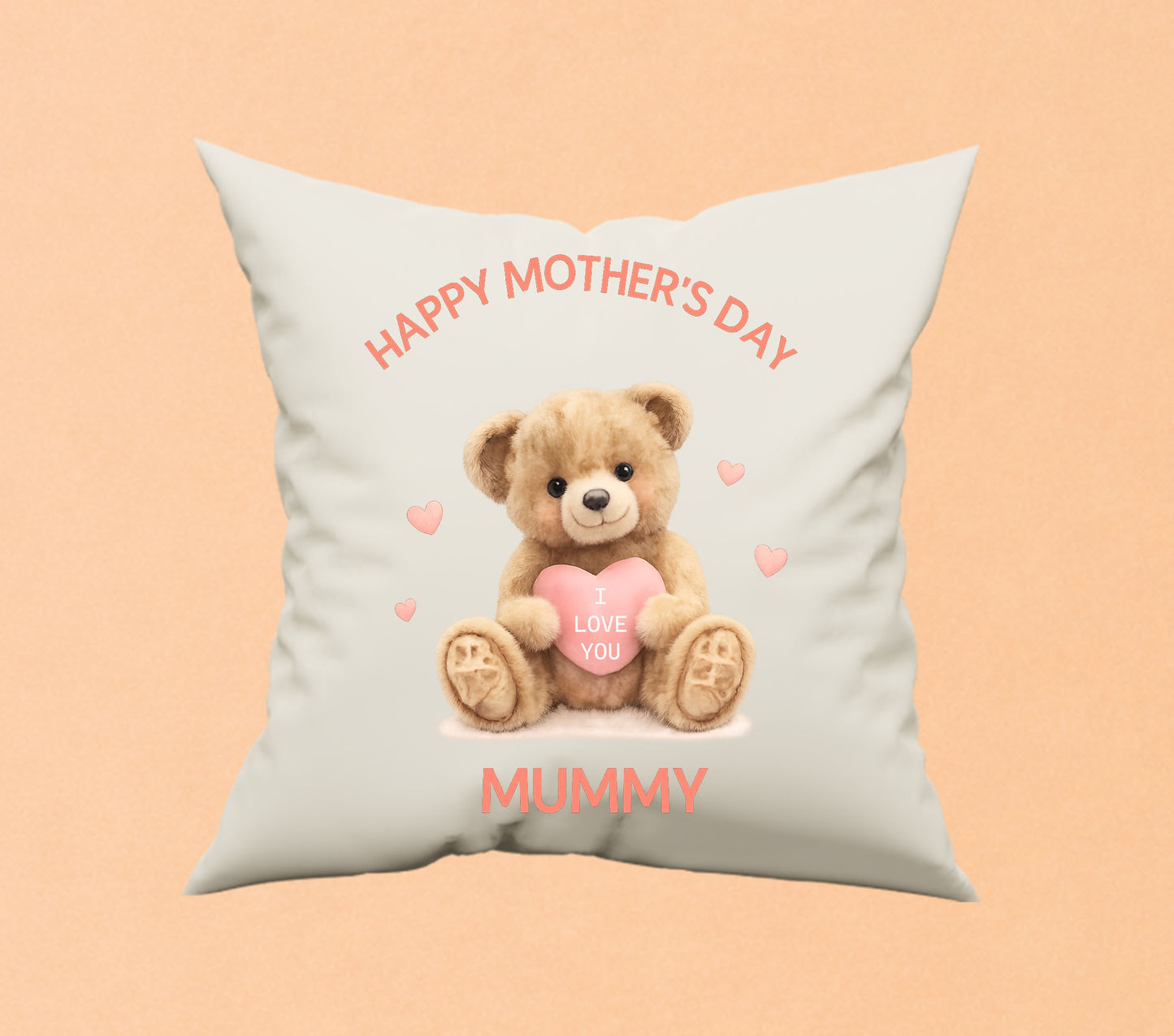 DTF Pink Happy Mother's Day Teddy