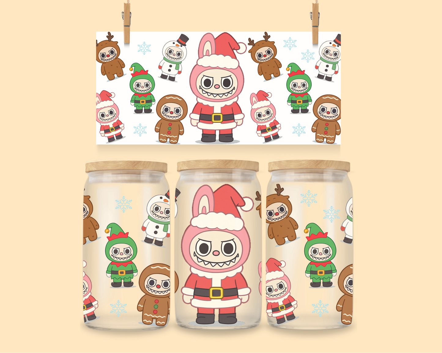 16oz UVDTF The Monsters Christmas