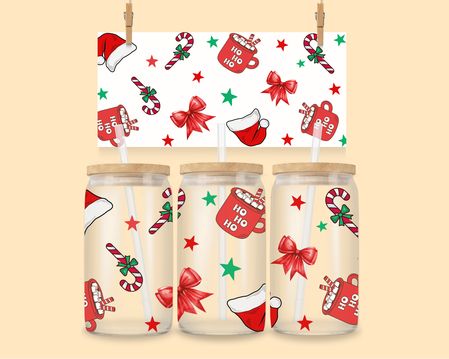 16oz UVDTF Christmas Hot Chocolate