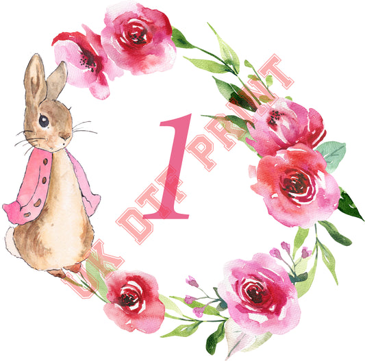Digital Download Bunny Wreath 1-5 Years Bundle