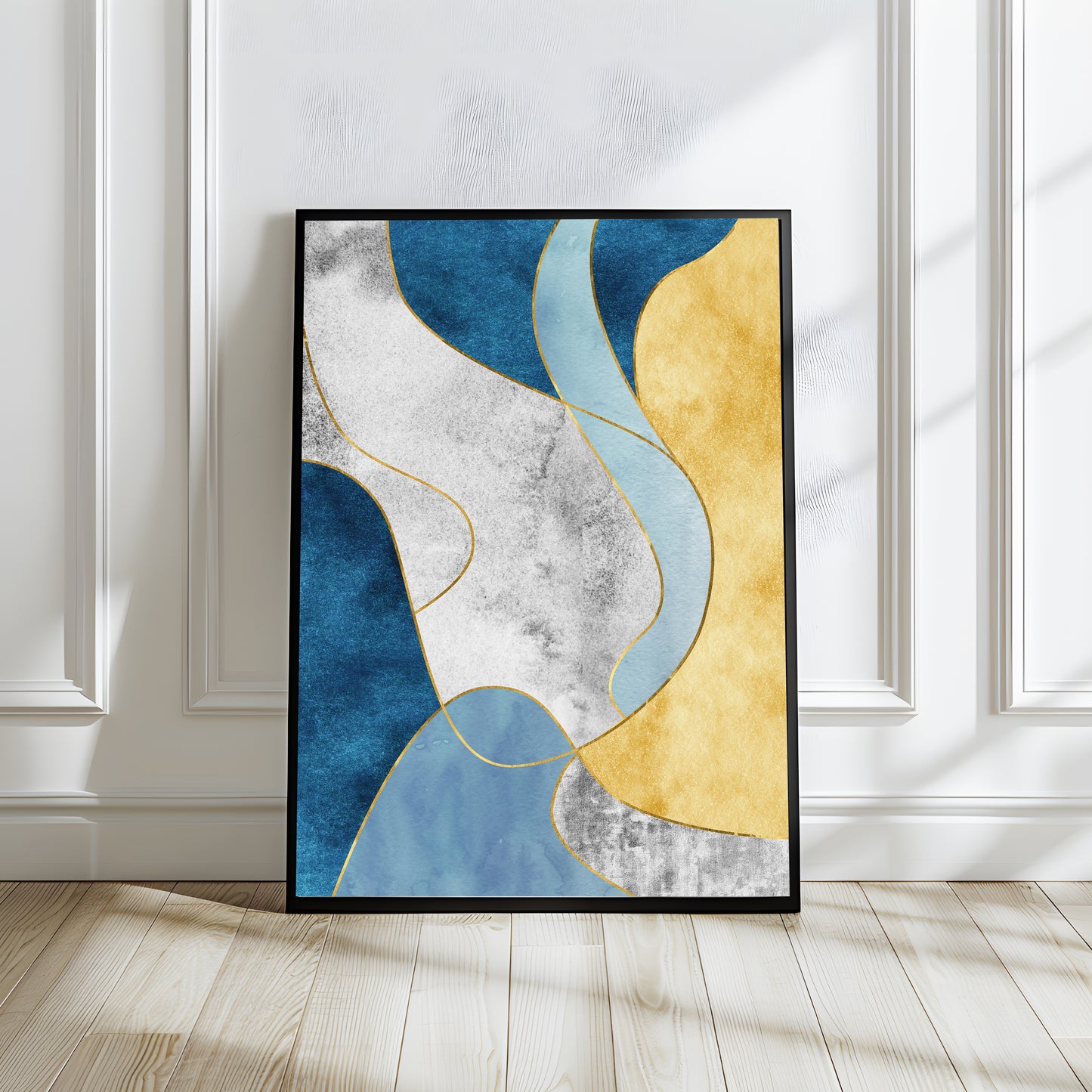Art Print Teal Abstract Wall
