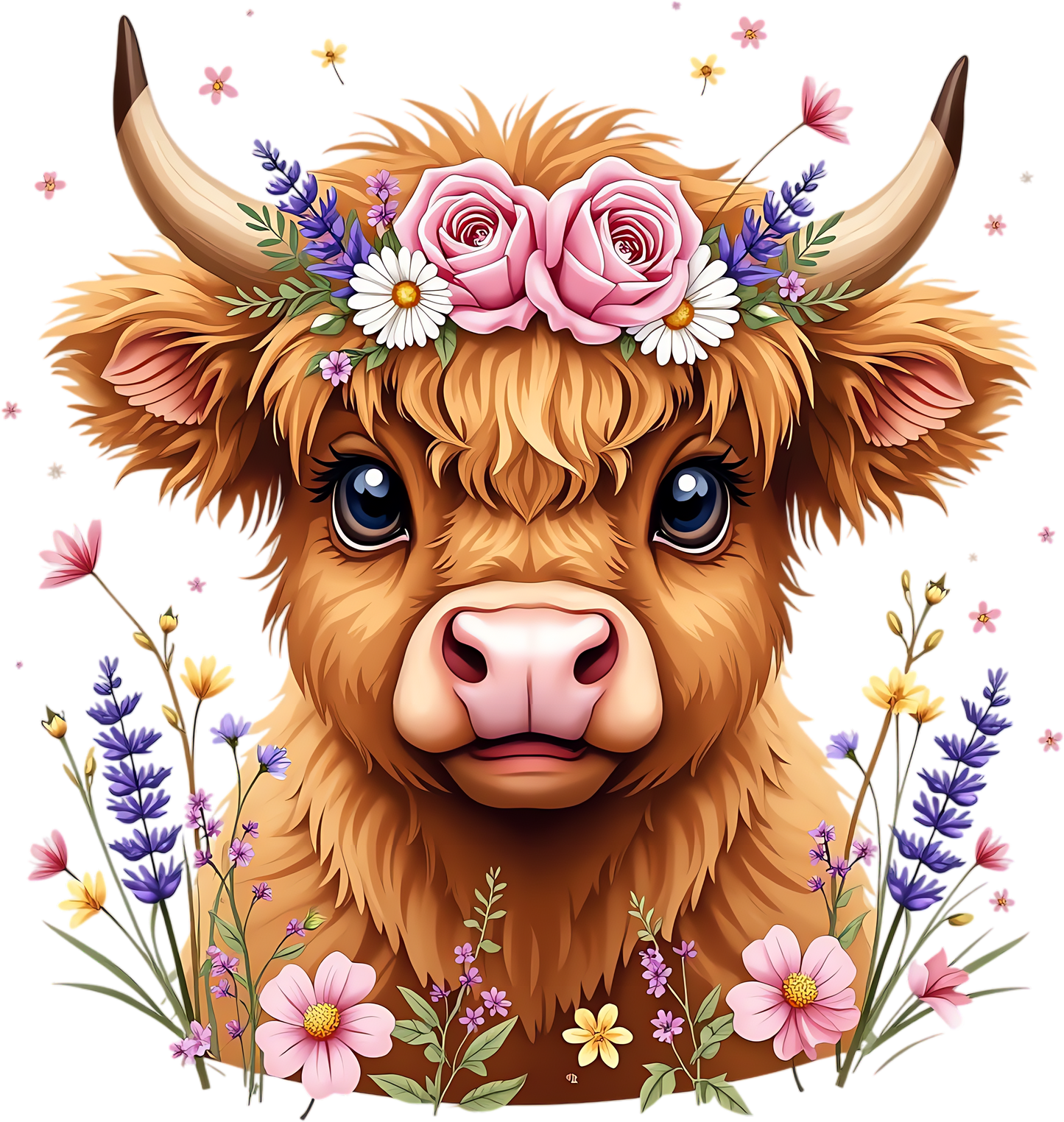 Single UVDTF Highland Cow