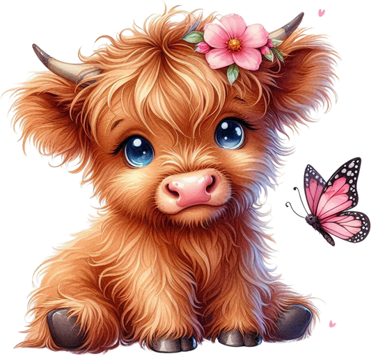 Single UVDTF Highland Cow