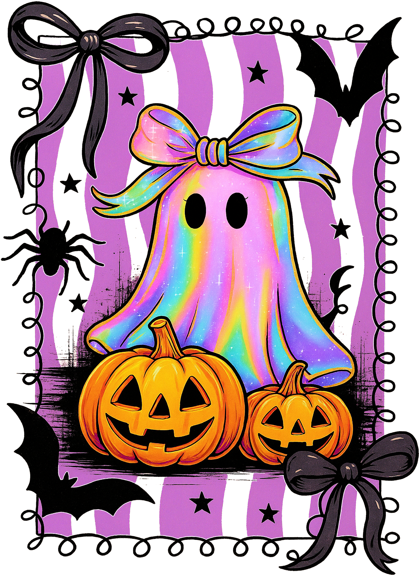 DTF Iridescent Style Ghost