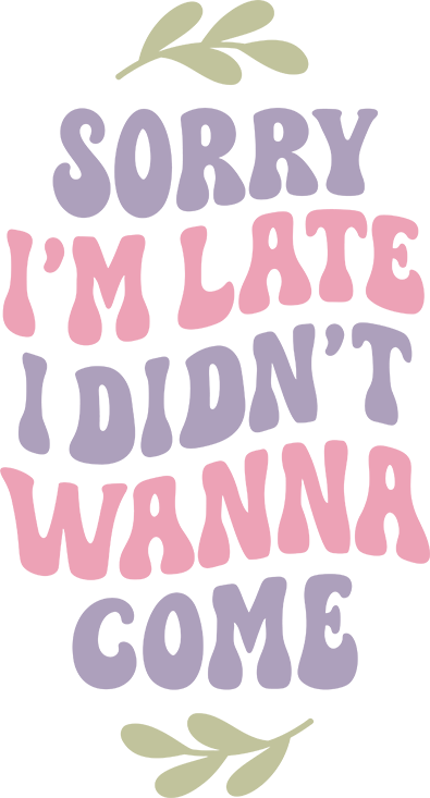 UVDTF Motel Keychain Sorry I'm Late