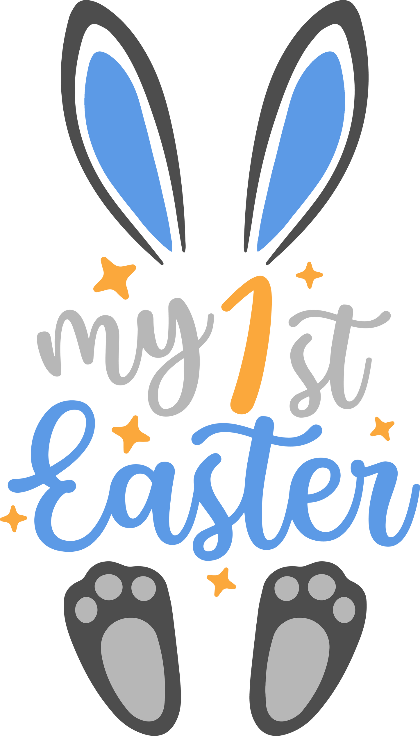 My First Easter Bunny Blue DTF