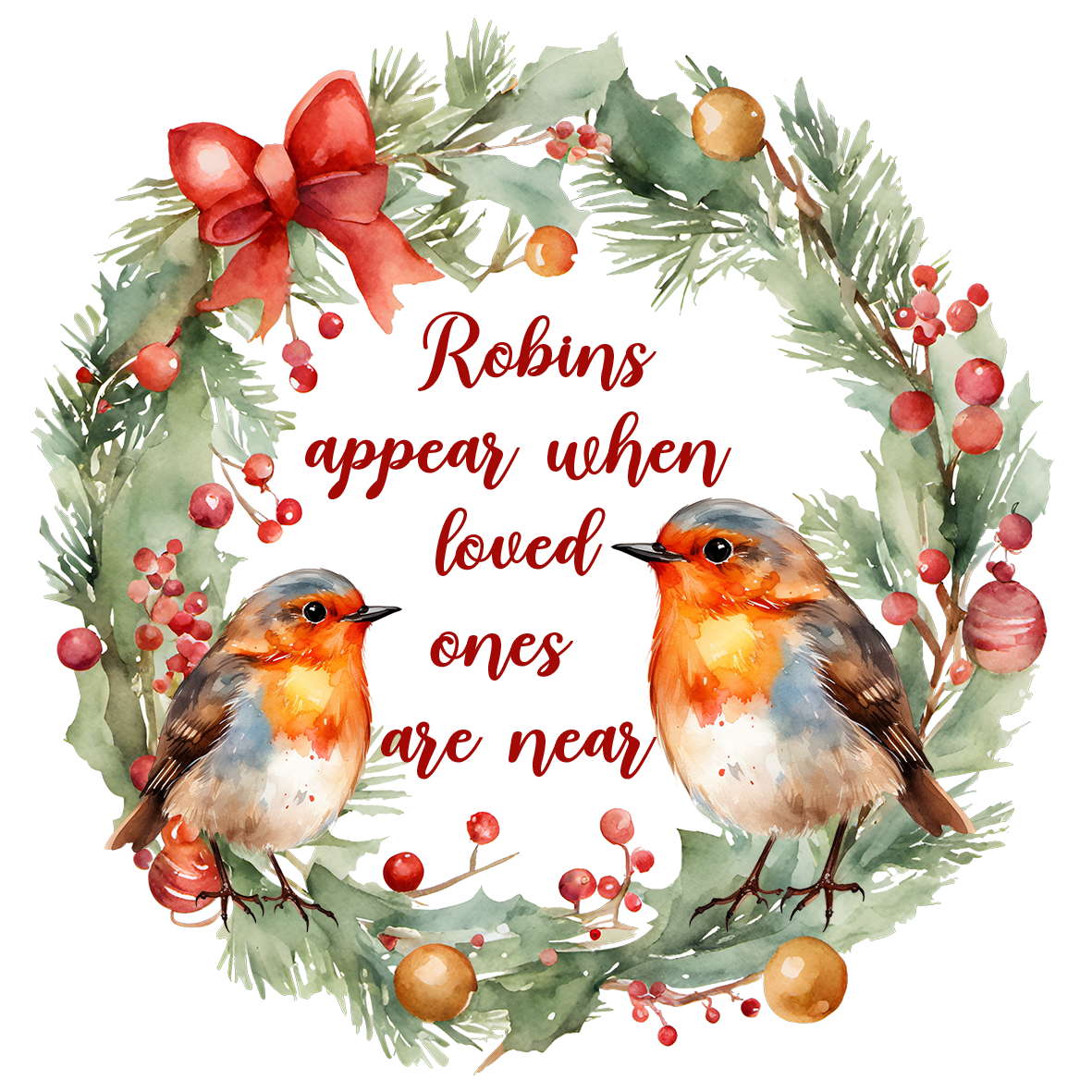 Single UVDTF Robins Appear When Loved Ones Are Near