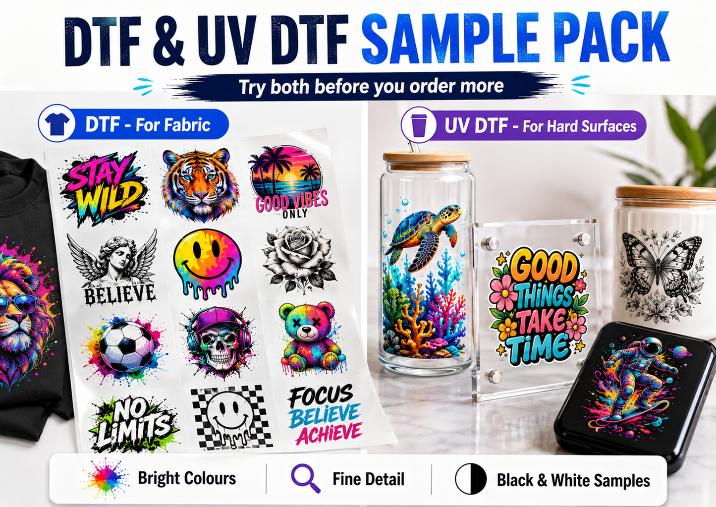 Sample DTF & UV DTF
