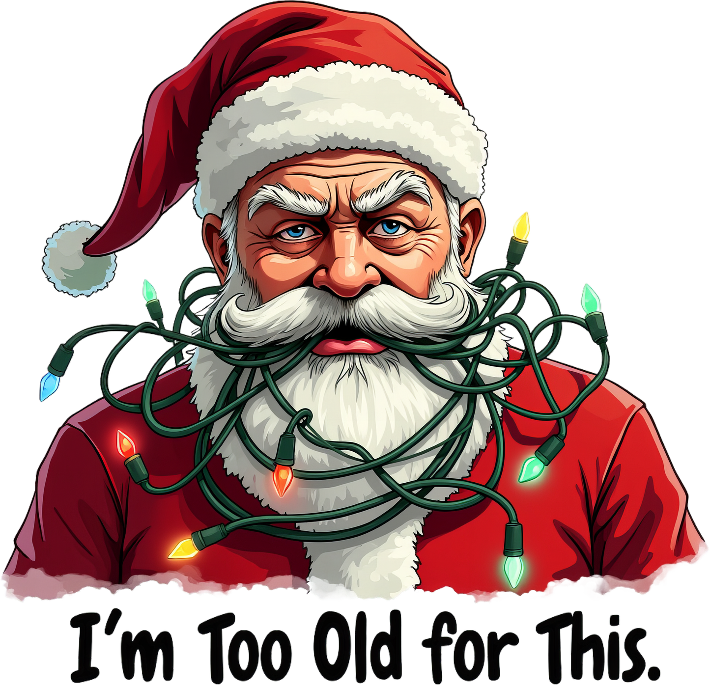 DTF Santa I'm Too Old For This