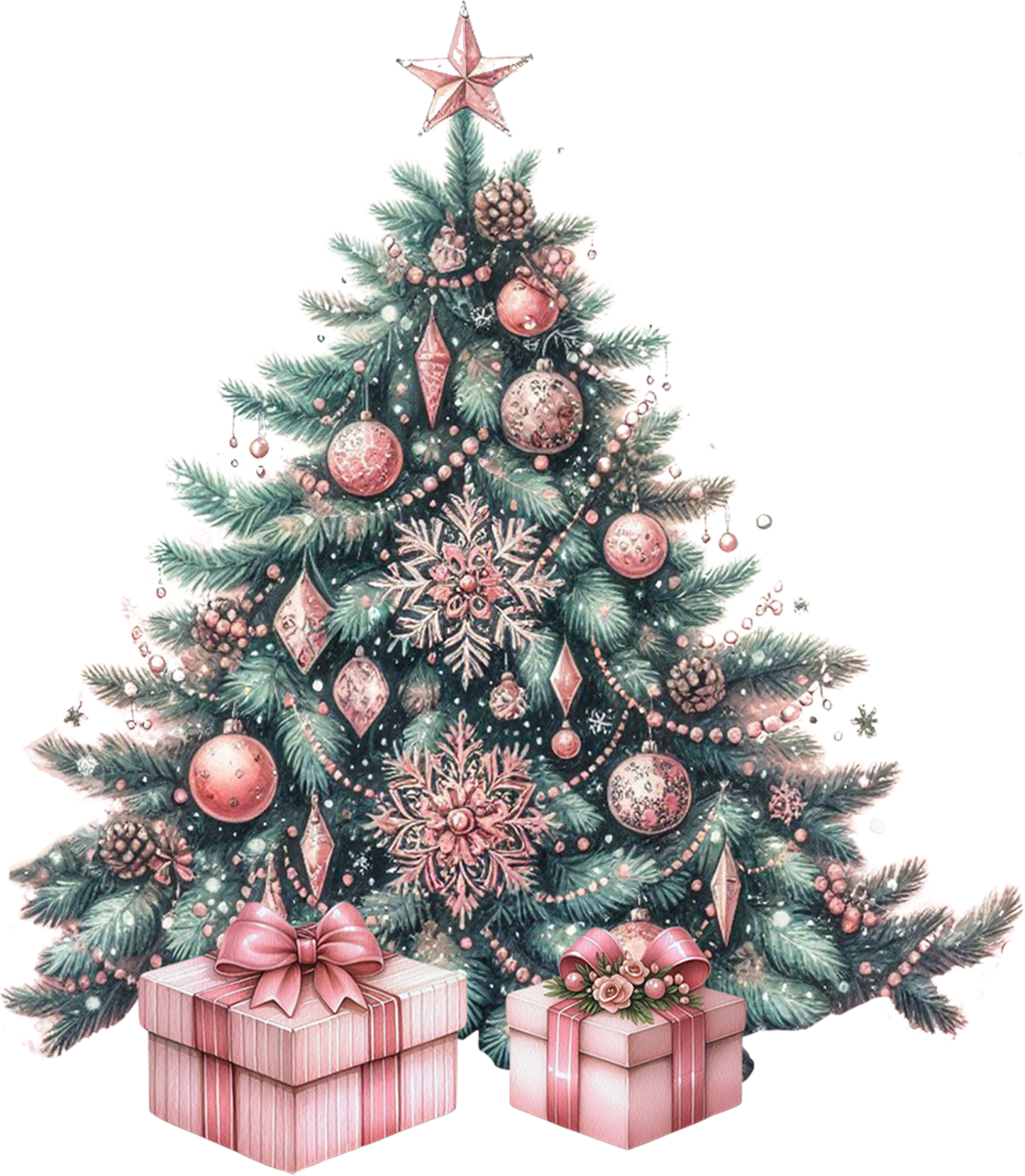 DTF Pink Christmas Tree