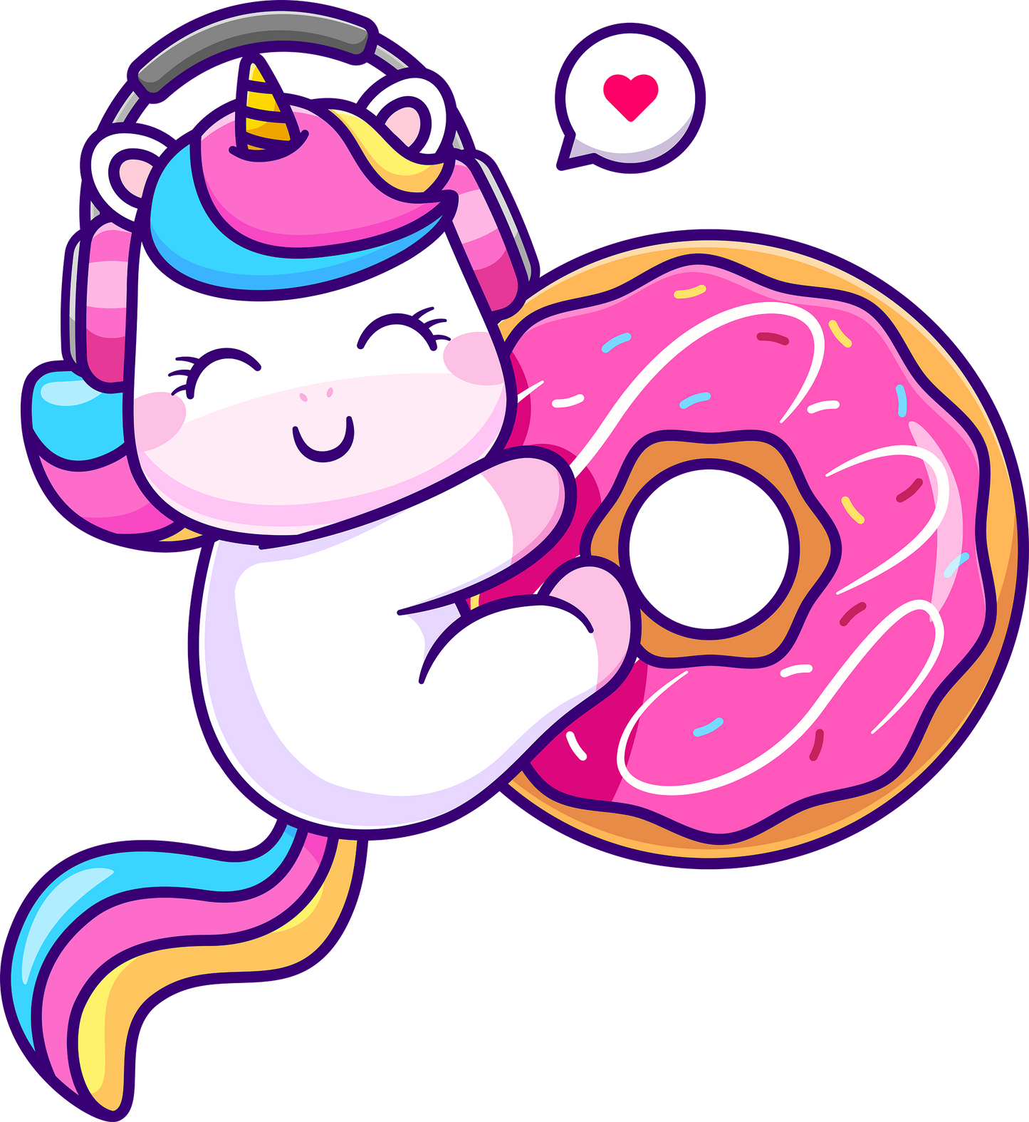 Unicorn Donut Lover DTF