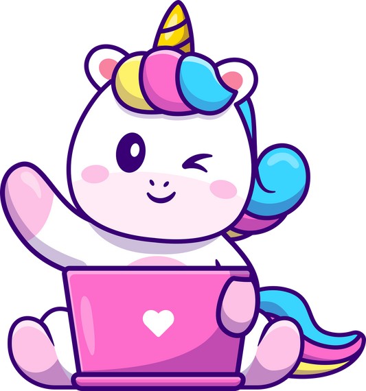 Unicorn Computer Lover DTF