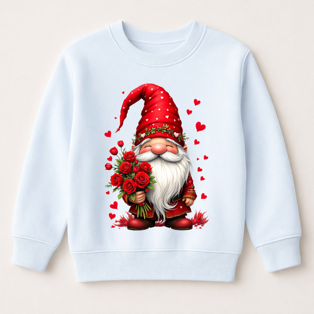 DTF Valentine Gnome with Roses