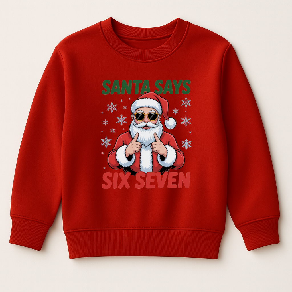 DTF 67 Santa Says Six Seven