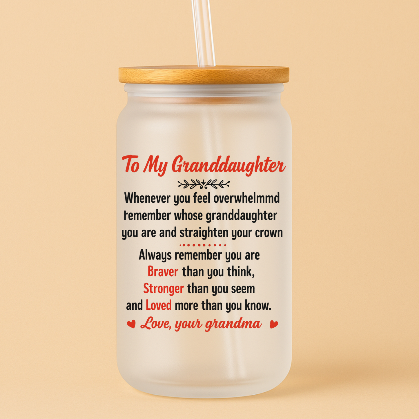 Single UVDTF To my Granddaughter