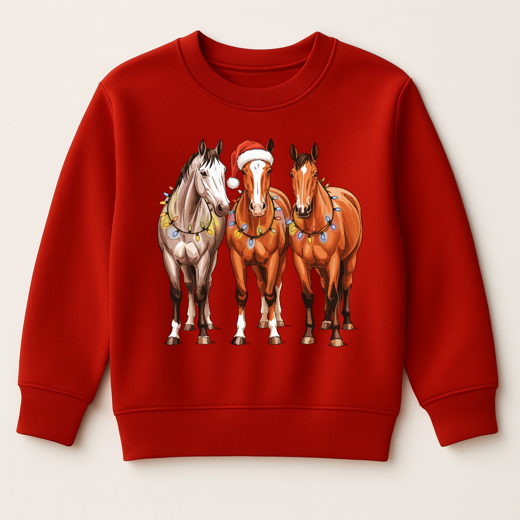 DTF Christmas Horses