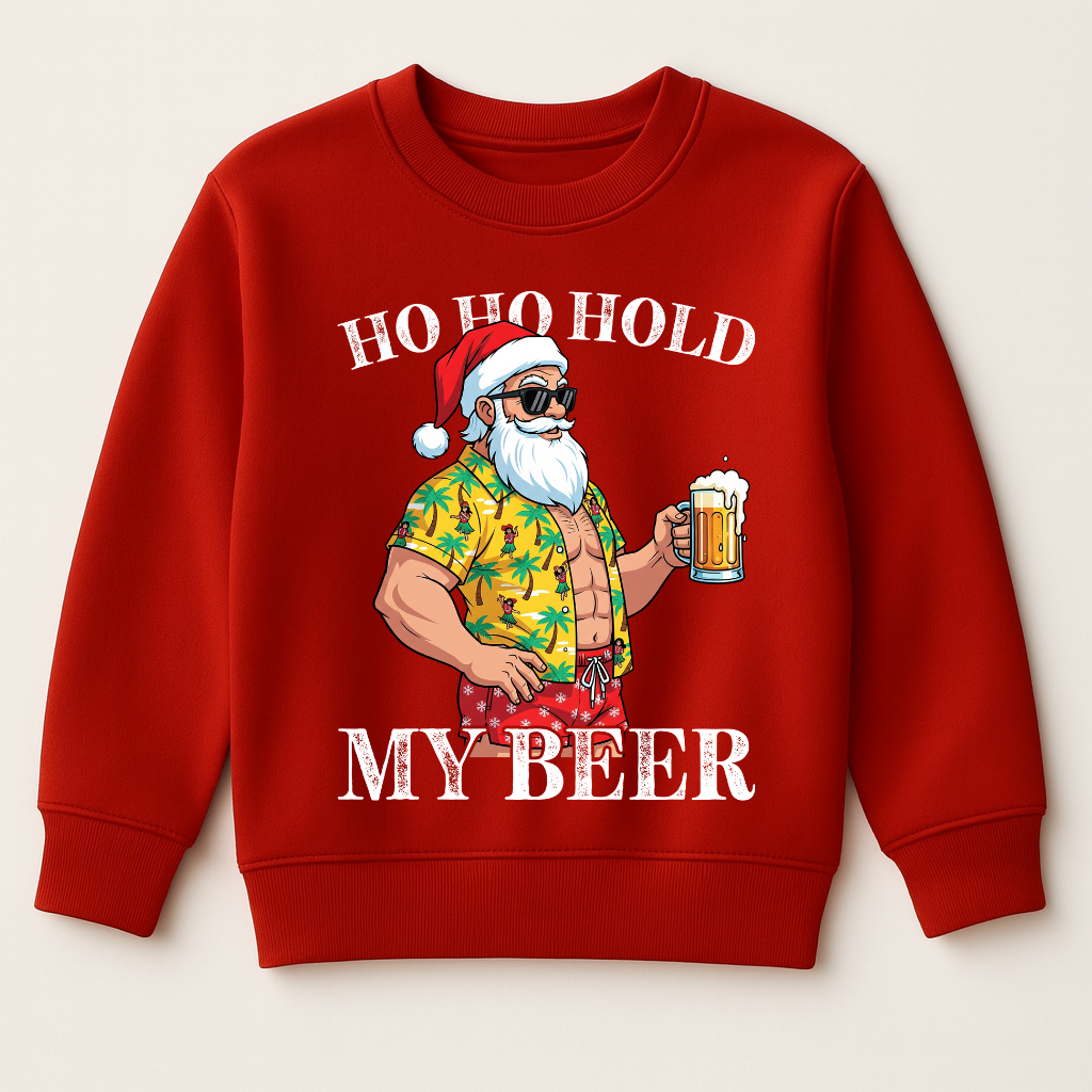 DTF Santa Ho Ho Hold My Beer