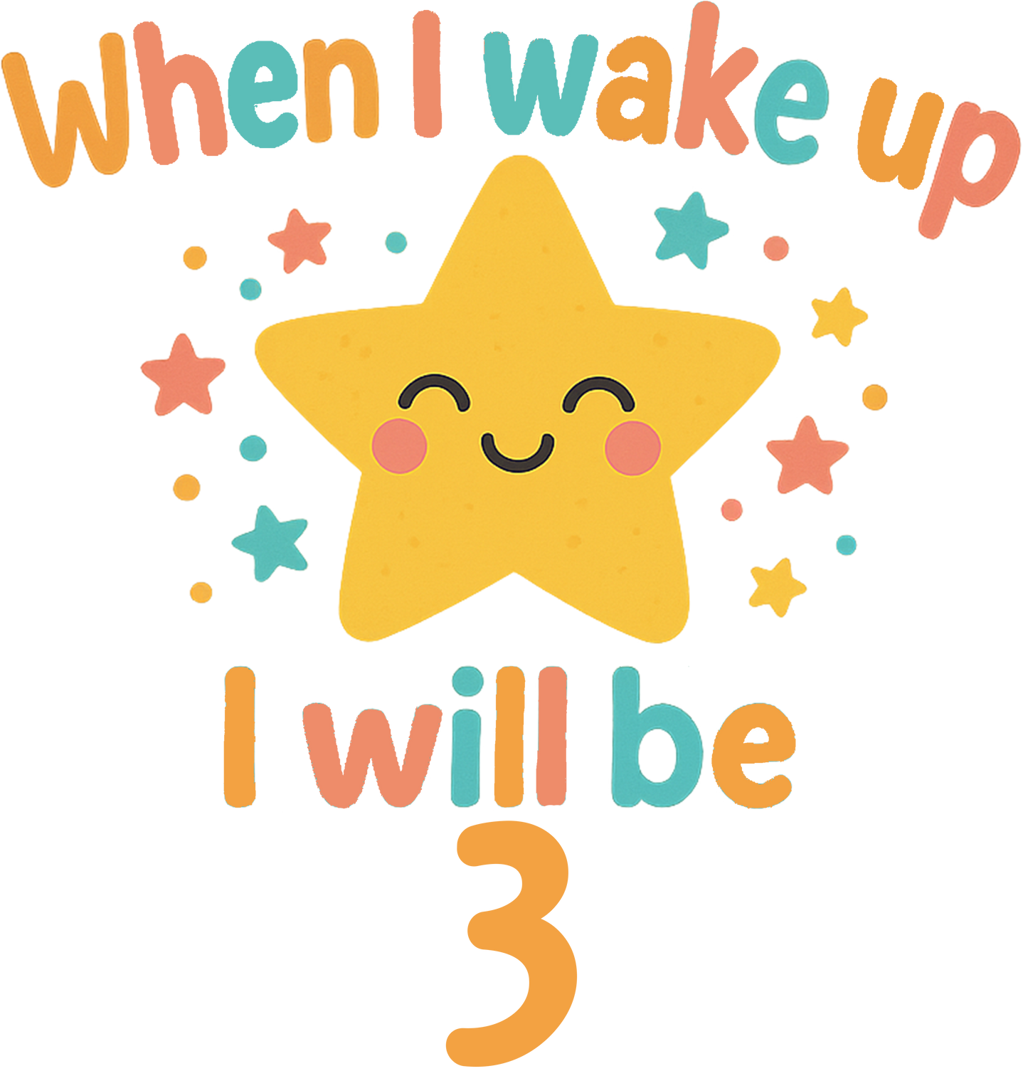 When I Wake Cute Star Digital Download 1-5 Years Bundle