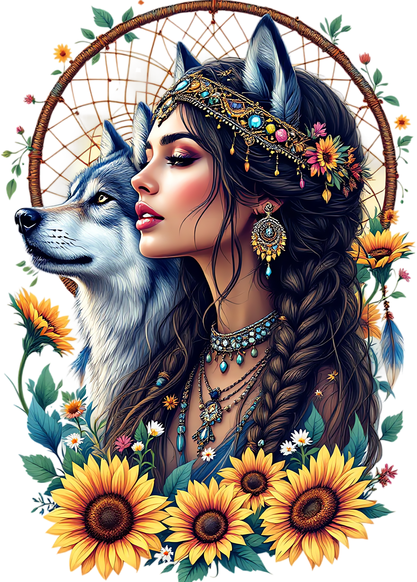 Single UVDTF Wild Girl Wolf