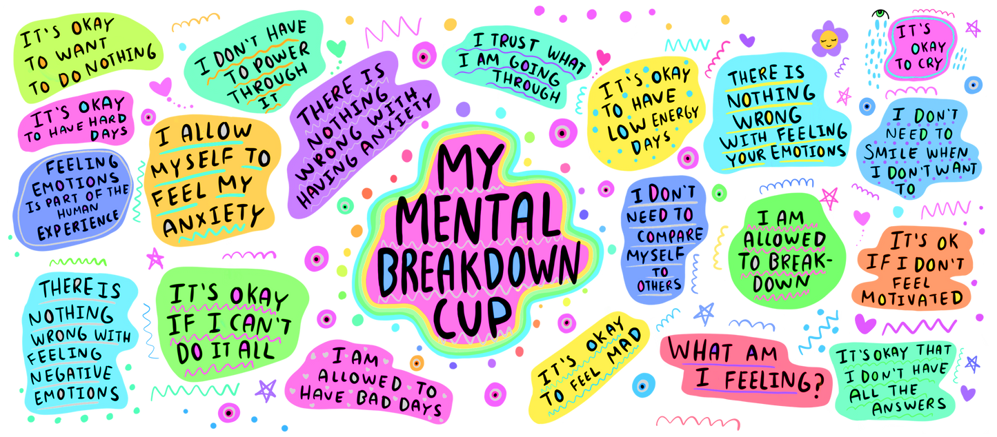 My Mental Breakdown Cup 16oz Libbey Wrap UVDTF