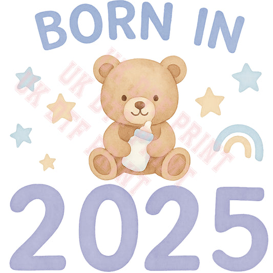 Born In 2025 Blue Teddy Digital Download
