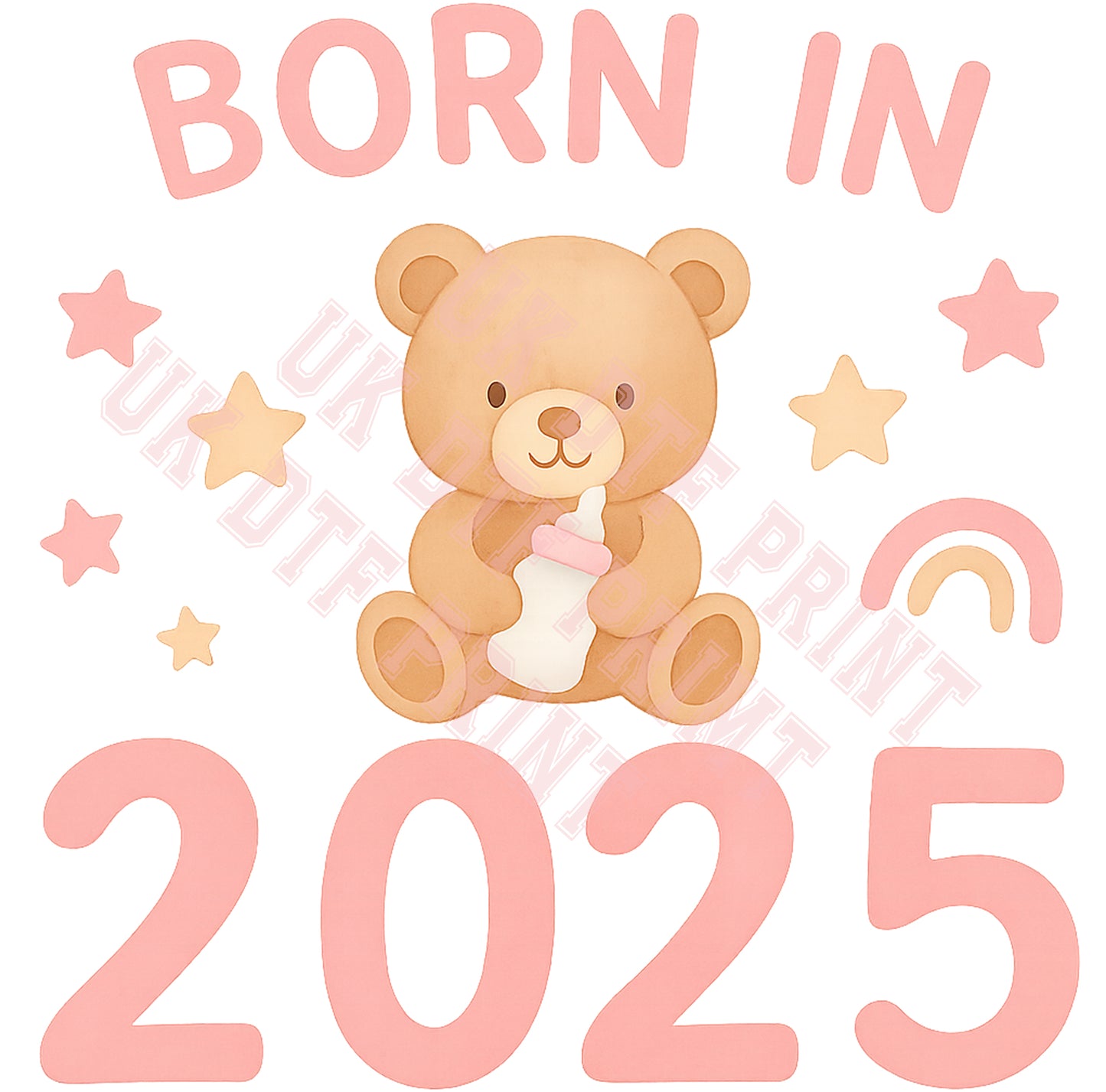 Born In 2025 Pink Teddy Digital Download