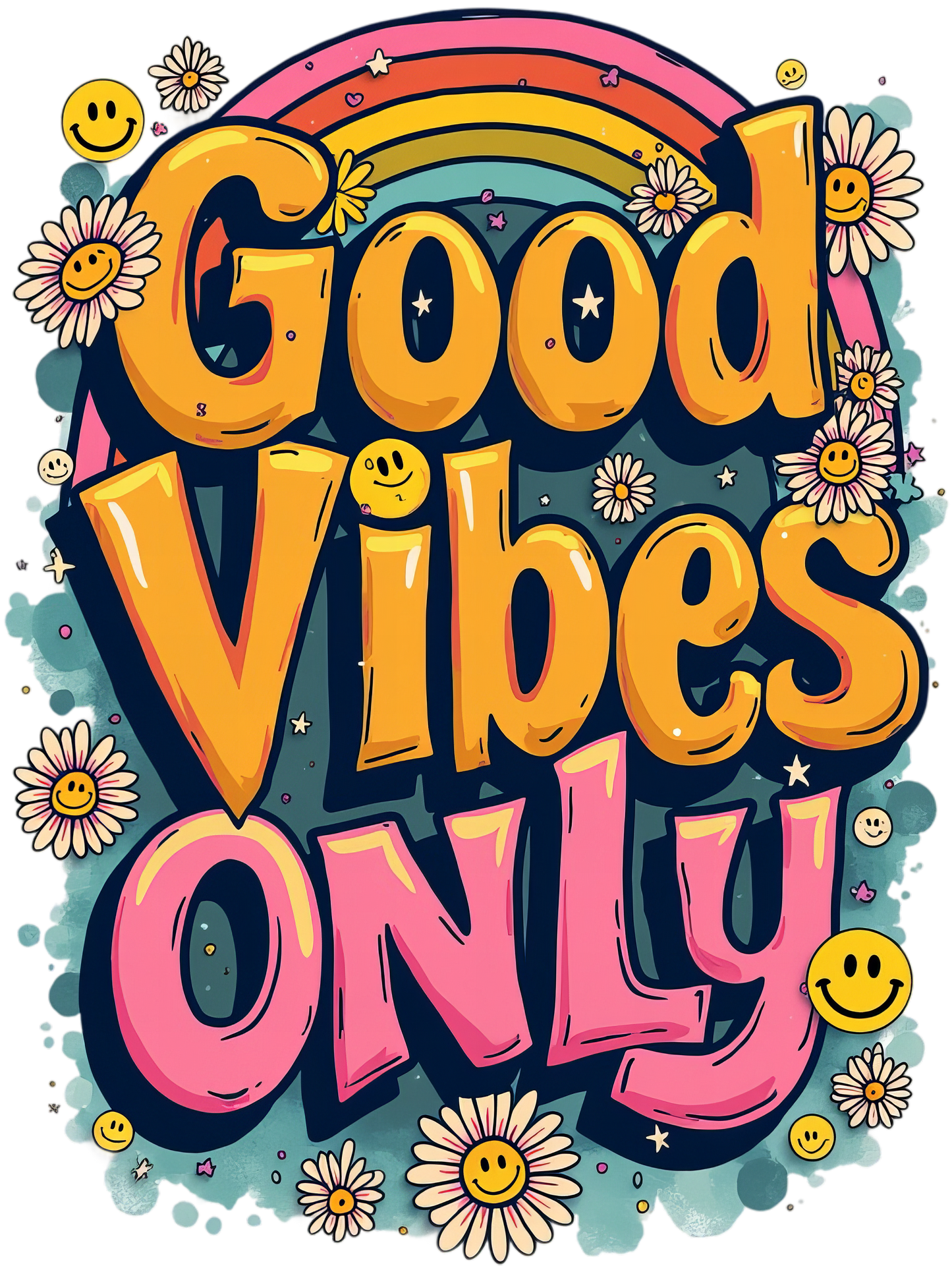 Single UVDTF Good Vibes Only