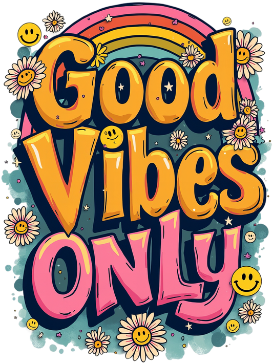 Single UVDTF Good Vibes Only