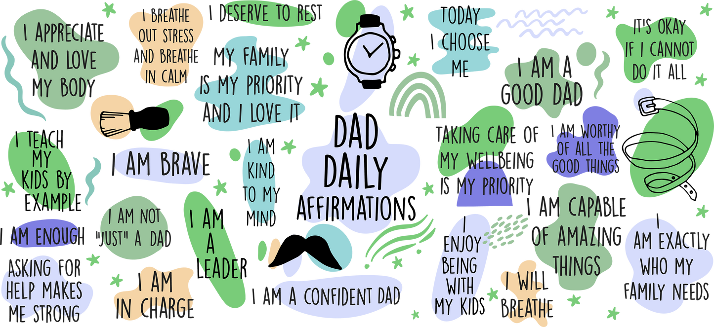 16oz Libbey Wrap UVDTF Dad Daily Affirmation