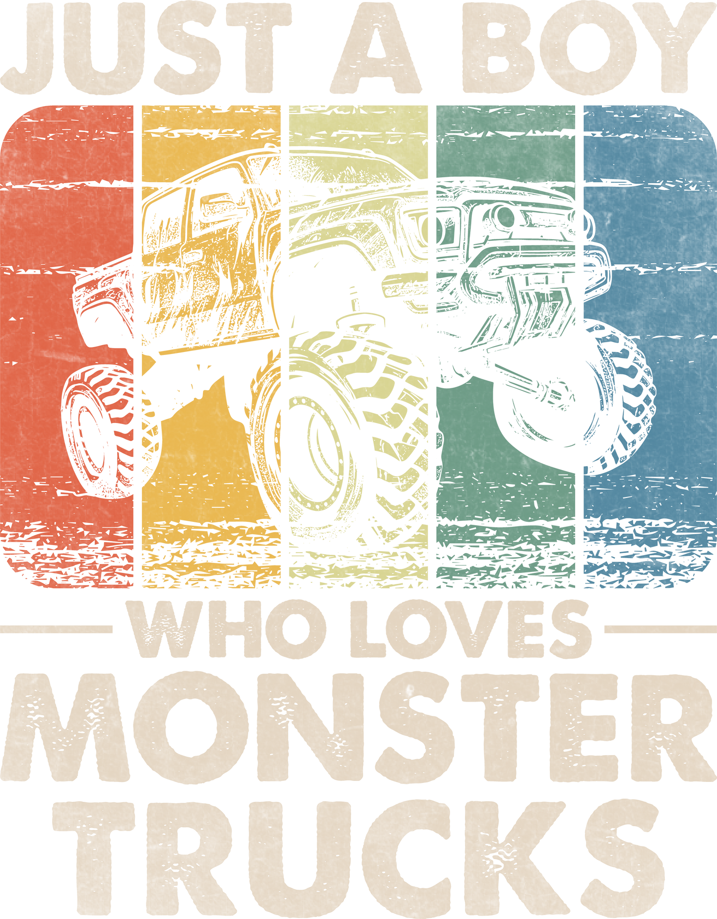 Boy Who Loves Monster Truck DTF