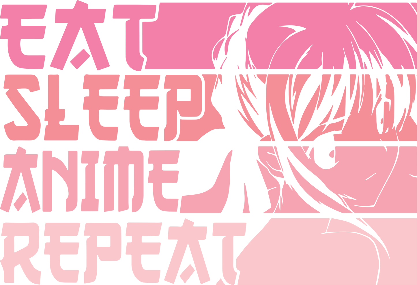 Eat Sleep Anime Repeat DTF