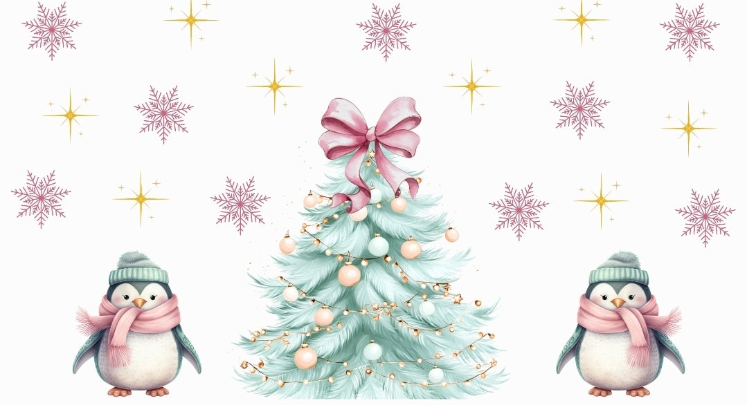 16oz UVDTF Christmas Penguins