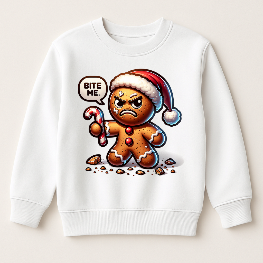 DTF Bite Me Gingerbread Man