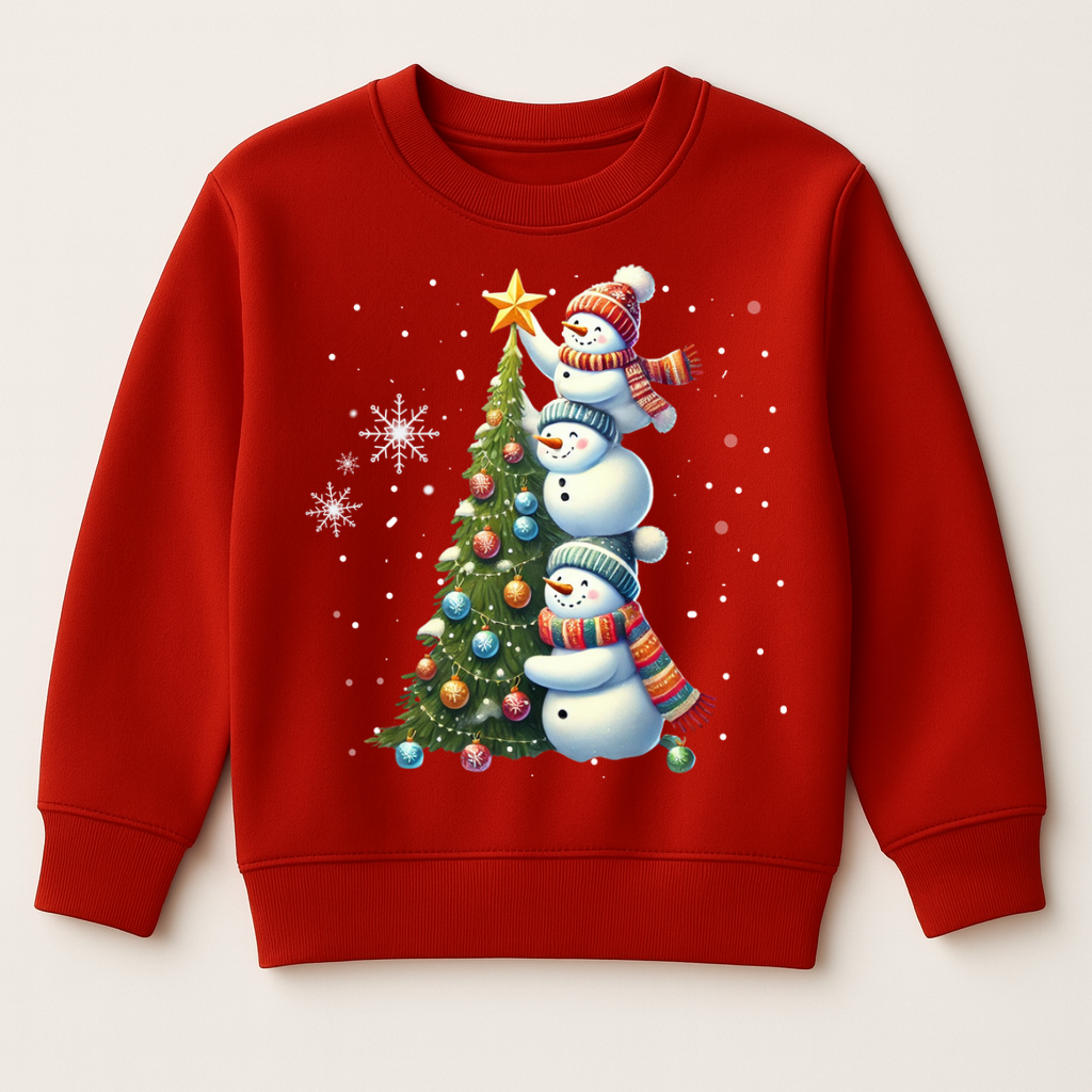 DTF Christmas Snowman Tree