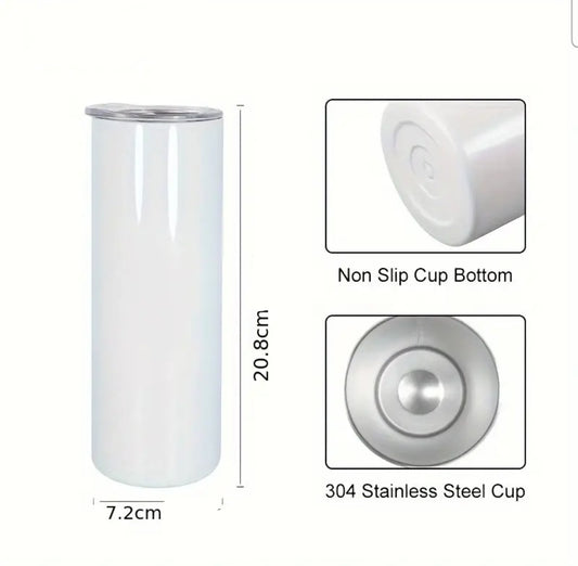 20oz Sublimation Tumbler With Straw & Lid