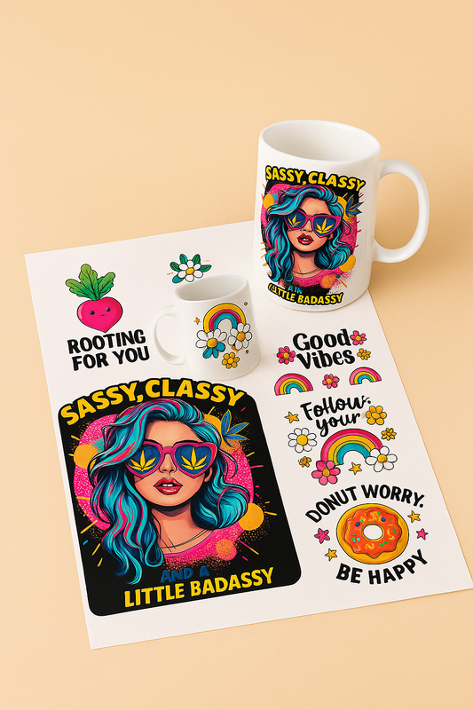 Custom Sublimation Transfer A4 | 21cm x 29cm Gang Sheet | UK DTF Print