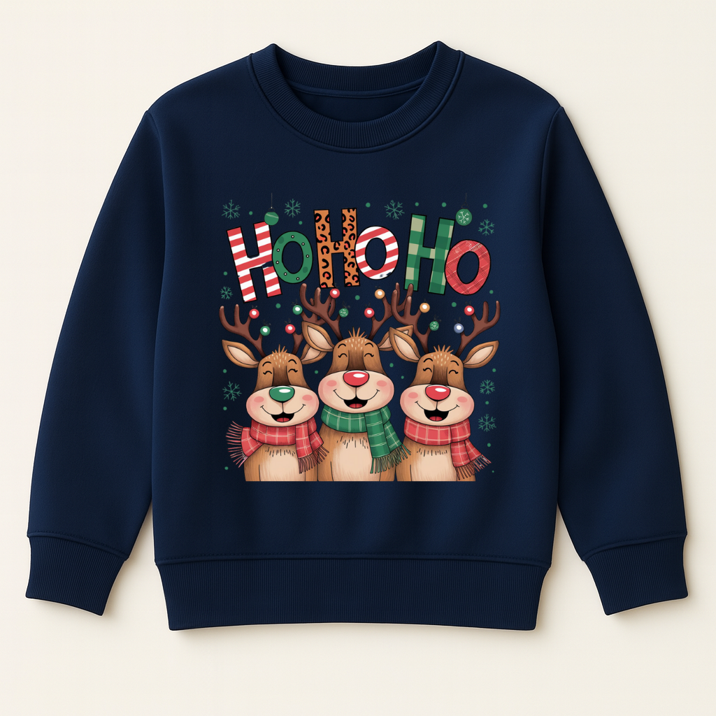 DTF Christmas Reindeer Ho Ho Ho
