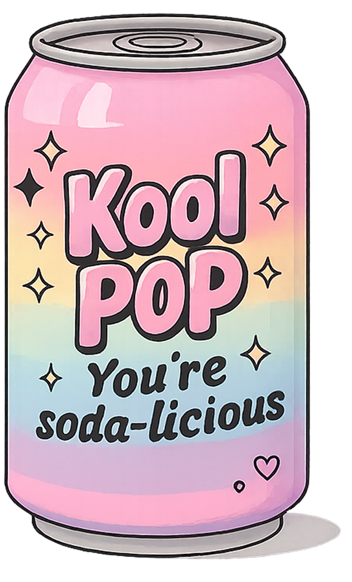 Single UVDTF Kool Pop Soda-licious