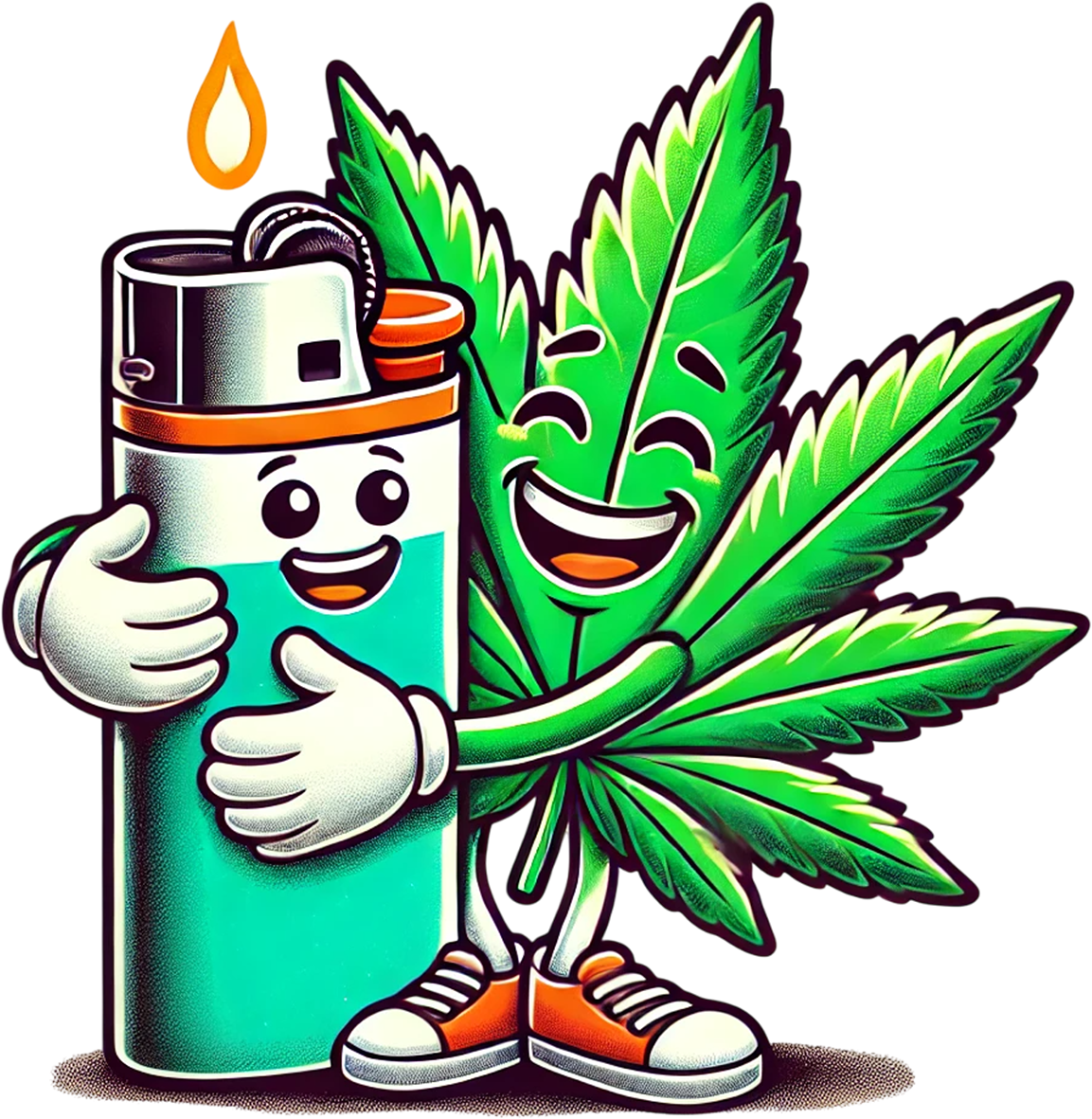 Single UVDTF Weed & Lighter