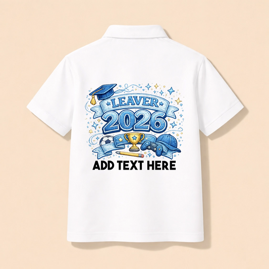 DTF Leaver 2026 Blue Embroidery Effect Add Your Text