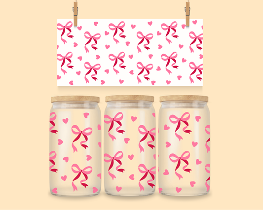 16oz UVDTF Wrap Pink Bow