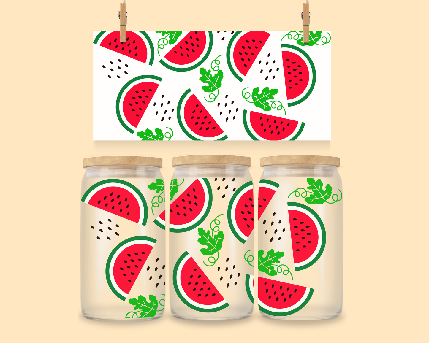 24oz UVDTF Wrap Watermelon