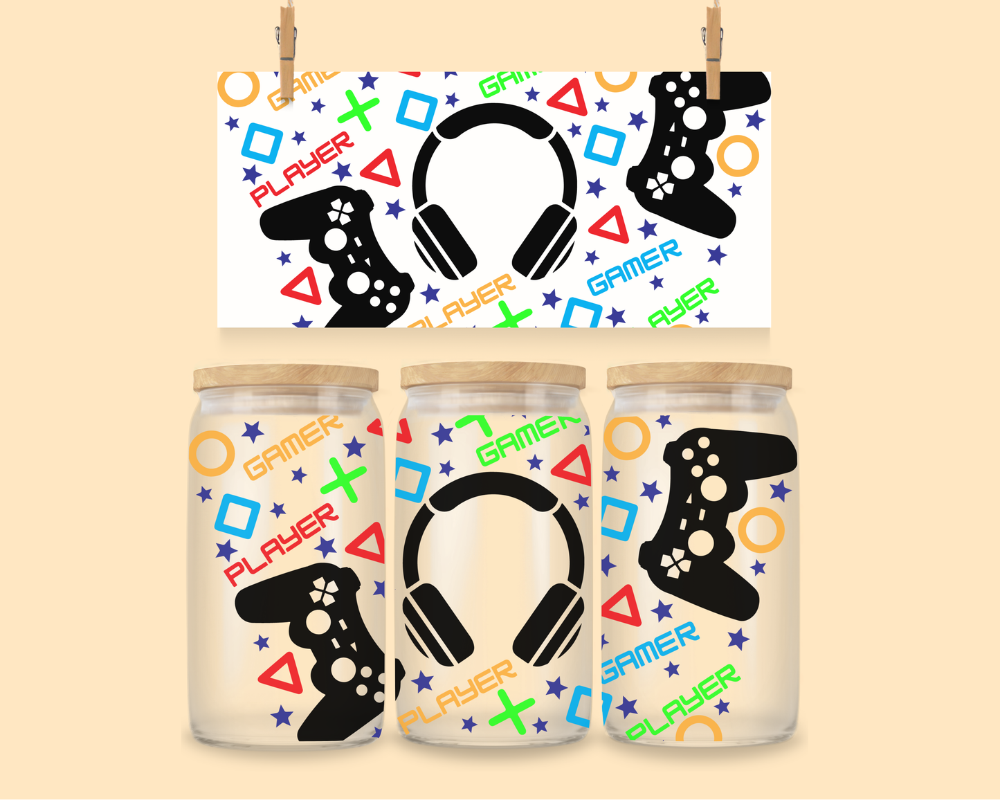 24oz UVDTF Wrap Gamer